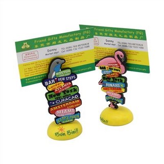 3D動物の形のソフトPVCメモクリップホルダー