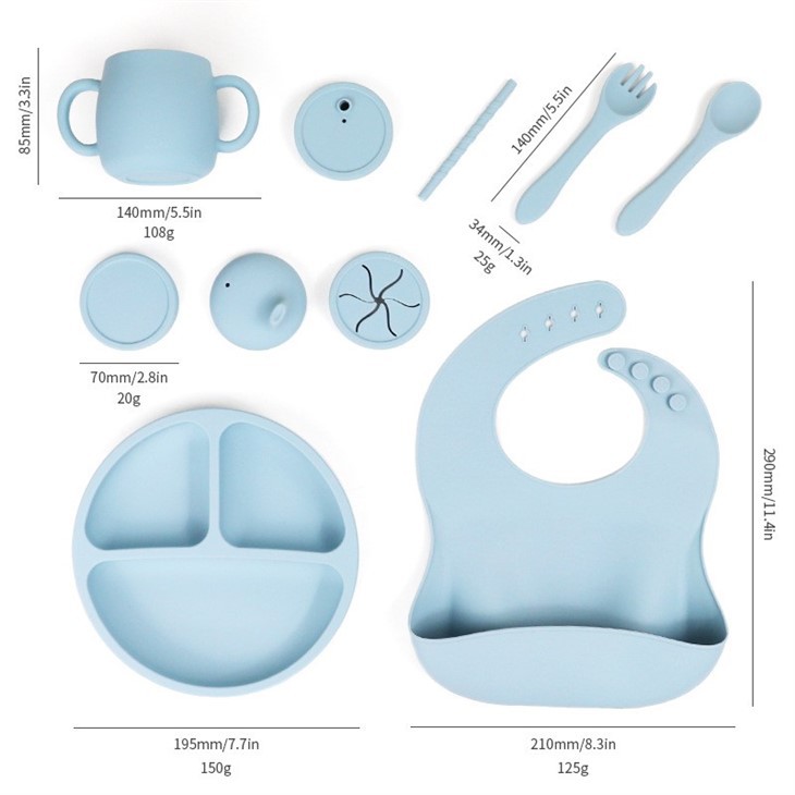 Baby Silicone Bib Set